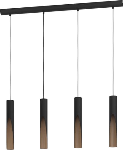 EGLO BARBOTTO LANGE TAFEL 4L GU10 ZWART/EG FSC