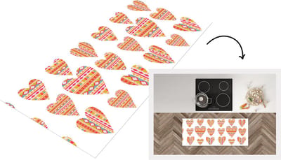 Keukenloper - Loper keuken - Hart - Zuid-Amerika - Patronen - 120x50 cm - Keukenloper vinyl