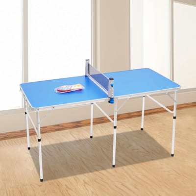 Inklapbare Tafeltennistafel - Draagbare Tafeltennis - Spel en Recreatie - Complete Set Inclusief - 152 x 76 x 76 cm
