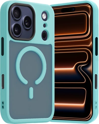Hoes - Geschikt voor iPhone 17 Pro / 18 Pro - Magsafe Compatible - Sterk & Shockproof - Back Cover - Shock Proof Case - Telefoon Hoesje Shockproof - Lichtblauw