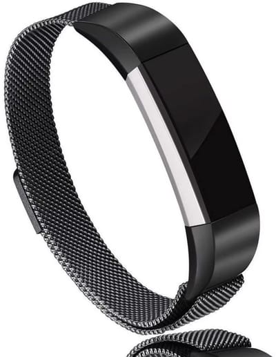Zwart bandje geschikt voor Fitbit Alta / Alta HR - Small - Milanees bandje - Metaal - CHPN