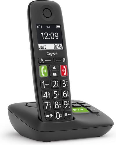 Gigaset E290A BLACK Analoge-/DECT-telefoon Nummerherkenning Zwart