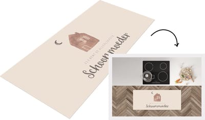 Keukenloper - Loper keuken - Mama - Schoonmoeder - Moederdag cadeautje - Spreuken - 120x50 cm - Keukenloper vinyl