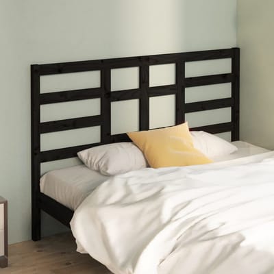 vidaXL - Hoofdbord - 146x4x104 - cm - massief - grenenhout - zwart