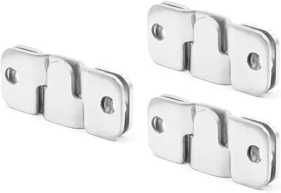 Set van 3 Flush Mount Beugels voor Foto's - RVS Haken voor Wandmontage, Hoofdbord en Decoratie Accessoires