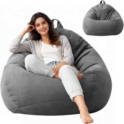 XL zitzak druppelvorm overtrek zonder vulling voor volwassenen en kinderen - Gaming zitzak voor woonkamer en kinderkamer - Decoratieve zitzak voor binnen en buiten