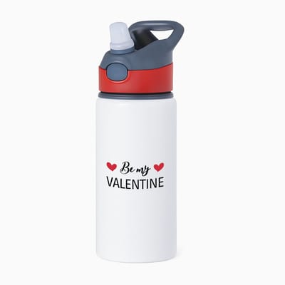 Hacebo® - Be my valentine waterfles met rietje rood - iemand die liefde wilt geven aan een ander - valentijnsdag - cadeau voor vriend/vriendin - verjaardagscadeau - kado - geschenk - gift - verrassing - water fles - 650ML