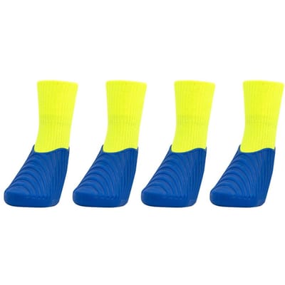 4 stuks/set Hondenlaarzen Waterdicht Regen Winter Huisdier Sneeuwschoenen Puppy Sok Schoenen Antislip Zool Huisdier Pootbeschermer Voor Kleine Grote Honden XS yellow