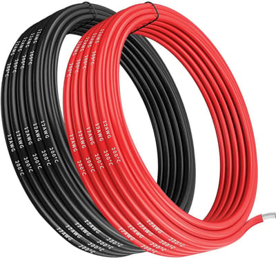 12 AWG siliconen draad - 5 meter flexibele elektrische kabel met hoge temperatuur weerstandsvermogen