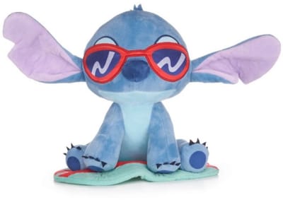 Stitch (Rode Zonnebril) Disney Lilo & Stitch Pluche Knuffel 30 cm - Speelgoed Knuffels voor Kinderen Jongens Meisjes