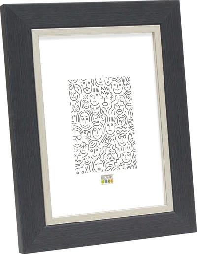 Deknudt Frames fotolijst S45VF7 - grijs met zilverbies - foto 10x15 cm