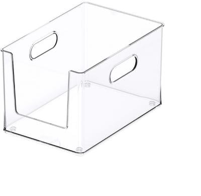 So Clever x Vacane Opbergbak Open Voorkant Small - Transparant - Stapelbaar | Anti-slip