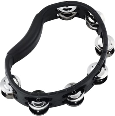 Meinl Hand Tambourine HTMT1BK, Steel Jingles - Tamboerijn