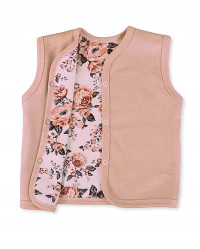 Dartomik - Kinderkleding - Roze Katoenen Vest - Oeko-Tex - 9 Maanden +