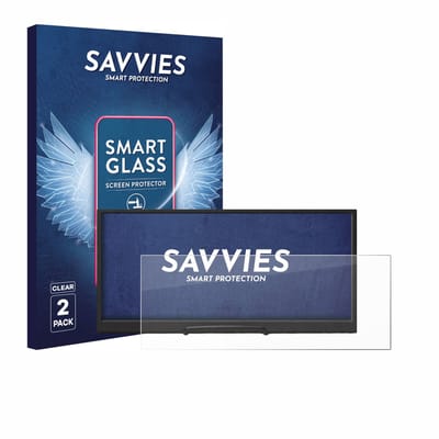 2 Stuks Savvies Screenprotector - geschikt voor Prechen HD-123 12,3" - beschermfolie glas transparant