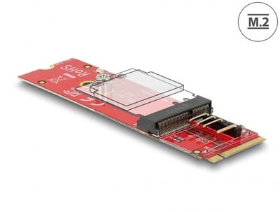 Delock Converter M.2 Key M male > M.2 Key E slot for USB and PCIe modules