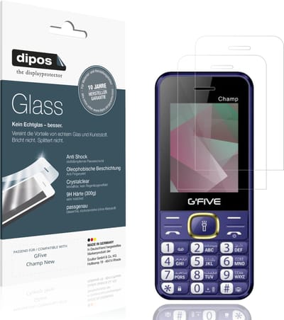 dipos – 2x Pantserfolie geschikt voor GFive Champ New | 9H Screenprotector