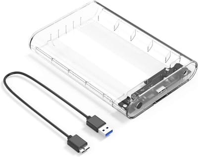 Externe Behuizing voor 3.5" Hardeschijf, USB 3.0 naar SATA 3.0, Tool-Free, UASP Versnelling, Ondersteunt Tot 16TB, Transparant Design