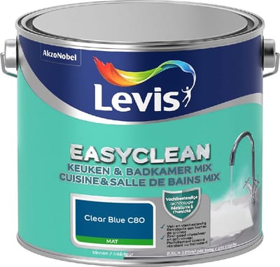 Levis - Easyclean Keuken & Badkamer Mix - Clear Blue C80 - Mengverf - 2,5 L