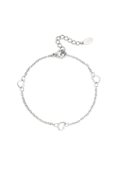 Kettingarmbanden - Hart - Casual - Dagelijks Eenvoudig Serie - Damessieraden - bracelet - armband - sieraden - hartjes - jewelry - rvs - stainless steel - zilver