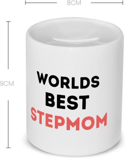 Akyol - worlds best stepmom Spaarpot - Mama - de beste stiefmoeder - moeder cadeautjes - moederdag - verjaardagscadeau - verjaardag - cadeau - geschenk - kado - gift - moeder artikelen - 350 ML inhoud