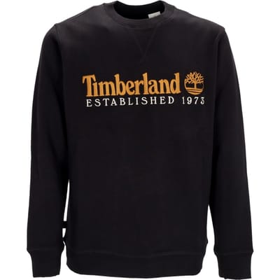 Heren sweatshirt met ronde hals L/s Est 1973 ronde hals zwart