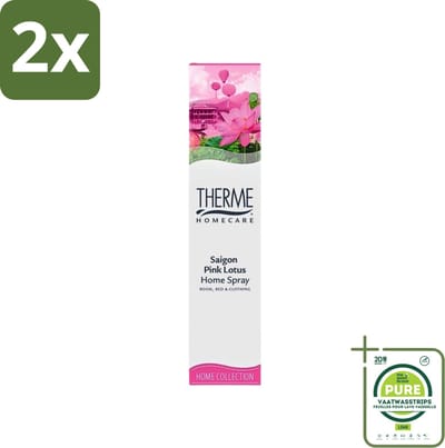 Therme - Interieurspray - Saigon Pink Lotus - Oosterse Romantiek in Huis - 60 ml - Voordeelverpakking - 2 stuks - Interieurspray - Saigon pink lotus