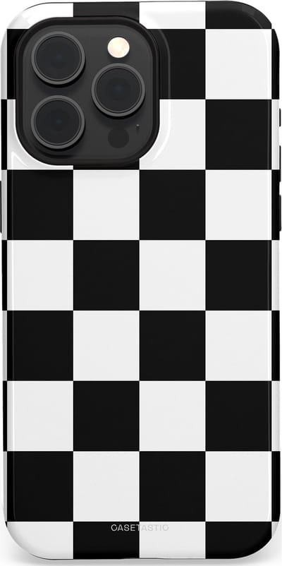 Casetastic Hoesje Geschikt voor Apple iPhone 15 Pro Max Magsafe - Stijlvolle Beschermende Duo-layer Case - Schaak
