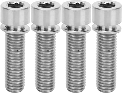 Lichte en Duurzame Fietsstuur Bouten - 4 Stuks M7x25mm, Stabiele Prestaties en Ideaal voor Fietsen, Fietsaccessoires voor Verbeterde Veiligheid en Betrouwbaarheid