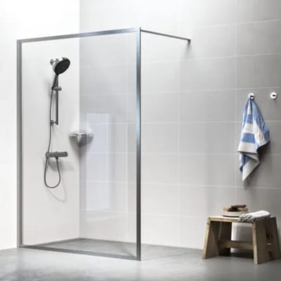Sealskin Inloopdouche Contour 88x200cm - Geborsteld Staal Profiel - 6 Mm Helder Glas