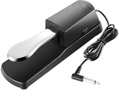 Universeel sustainpedaal Geschikt voor keyboard - Sustainpedaal - Geschikt voor Boston sustain pedaal Geschikt voor piano of keyboard - 6.35 mm Universeel - Zwart