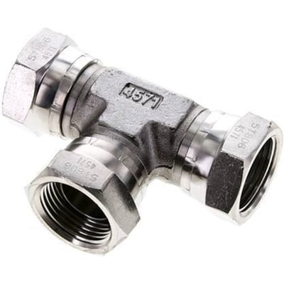 T-koppeling G1'' Binnendraad RVS Hydrauliek 150bar (2107.5psi)