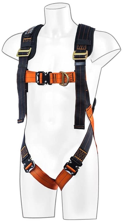 Ultra 2 Punts Harnas in Zwart/Oranje - Grootte S/M/L voor Optimale Veiligheid