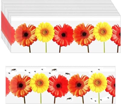 Dailygoody - Vliegenpapier - Vliegenvangen - Bloemen Design - Zwart