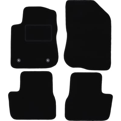 Zwarte veloursmatten voor: Peugeot 208 I hatchback (2012-2019)