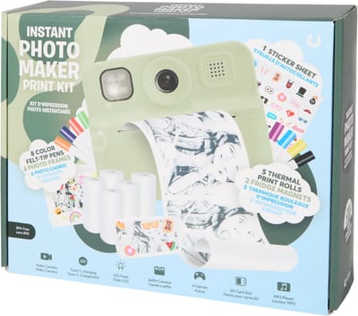 Vision Kindercamera met Printer - Instant Print Camera kleur Mintgroen - Kinder Camera met Fotoprinter - Inclusief Printpapier