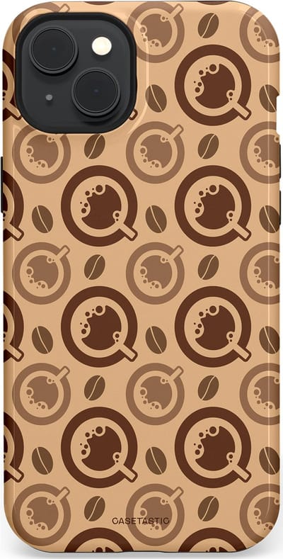 Casetastic Hoesje Geschikt voor Apple iPhone 15 Plus Magsafe - Stijlvolle Beschermende Duo-layer Case - Cappuccino Ontwerp