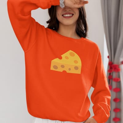 Oranje EK WK & Koningsdag Trui Met Kaas - MAAT XS - Uniseks Pasvorm - Oranje Feestkleding Dames & Heren