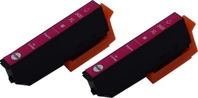 KATRIZ® huismerk inkt voor Epson T24XL, 2433XL Magenta (C13T24334010) Geschikt voor Epson Expression Photo XP-55 / XP-65 / XP-750 / XP-760 / XP-850 / XP-860 / XP-950 / XP-960 / XP-970|13ml | ( 2stuks) - Met chip