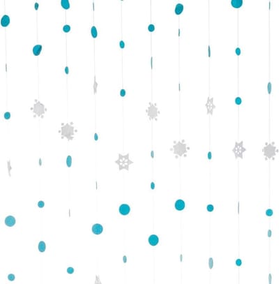 2LIF Snowfall Blauw Draadgordijn deur - 90 x 250 cm