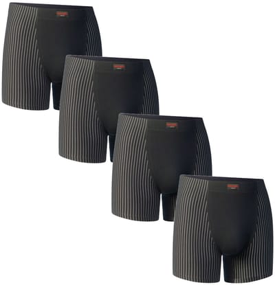 Gentlemen - 4 heren boxershorts 703001 - krijtstreep - zwart - maat XL