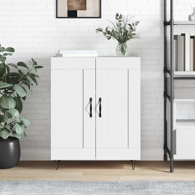 vidaXL - Dressoir - 69,5x34x90 - cm - bewerkt - hout - wit