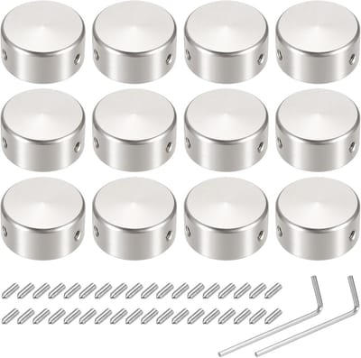 Voetschakelaar Afdekkingen - Pedaal Caps - Gitaar Effecten - Universele Pasvorm - 12 Stuks - Zilvergrijs