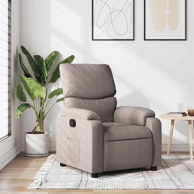 vidaXL - Fauteuil - verstelbaar - stof - taupe
