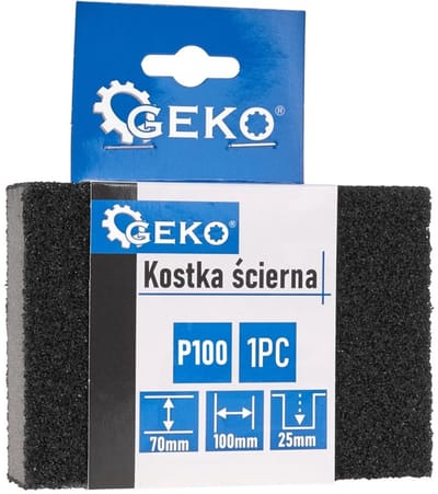GEKO Schuurblok schuim - siliconen carbide - korrel 100 - 70x100x25 mm