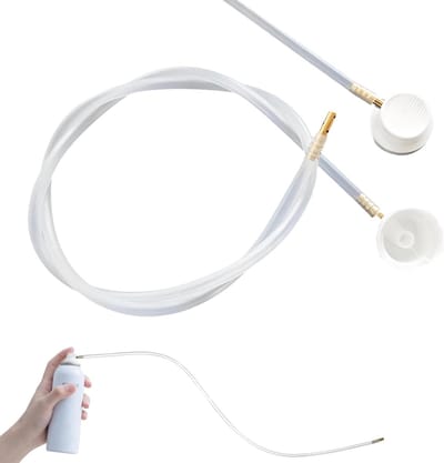 Spuitmondstuk Verlengslang - Sproeislang Extension - Holle Ruimtes Afdichting - 360 Graden Draaibaar - 60 cm - Wit
