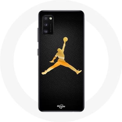 Hoesje - Michael Jordan - Galaxy A41 - Flexibel - Geel - Logo