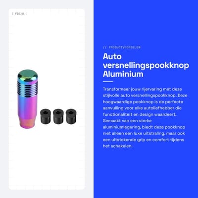 Dailygoods- Versnellingspookknop Aluminium - Ergonomisch Ontwerp - Luxe Stijlvol - Handmatige Versnellingspookgreep - Eenvoudig te Installeren - Duurzaam Materiaal - Shifter