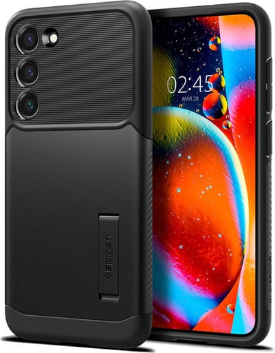 Geschikt voor Spigen Samsung Galaxy S23 Plus Slim Armor Hoesje - Zwart