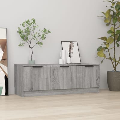 vidaXL - Tv-meubel - 102x35x36,5 - cm - bewerkt - hout - grijs - sonoma - eikenkleurig